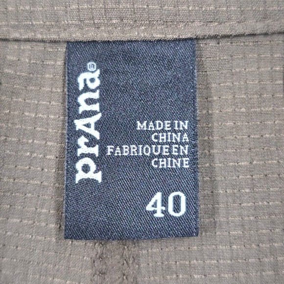 Prana Mens Green Flat Front Shorts Size 40 Outdoor Hiking Casual Travel - Picture 4 of 11